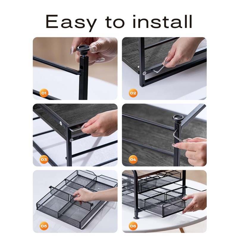 Coffee Pod Drawer for K-Cup & Nespresso Vertuo Pods –