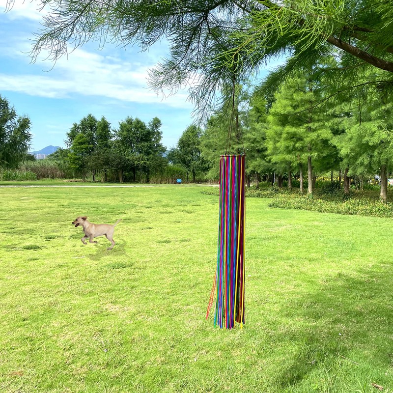 Satin Ribbon Windsock Streamer, Outdoor Decorations for Your Patio, Garden,