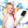 CustomyLife 10 Pcs 1inch Foam Paint Brushes Wood Handle Sponge