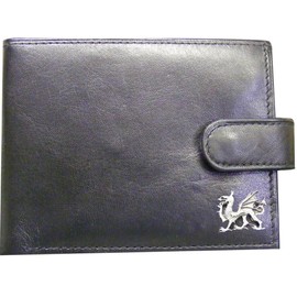 Knight Leather Wallet with Pewter Welsh Dragon badge attached [Luggage]