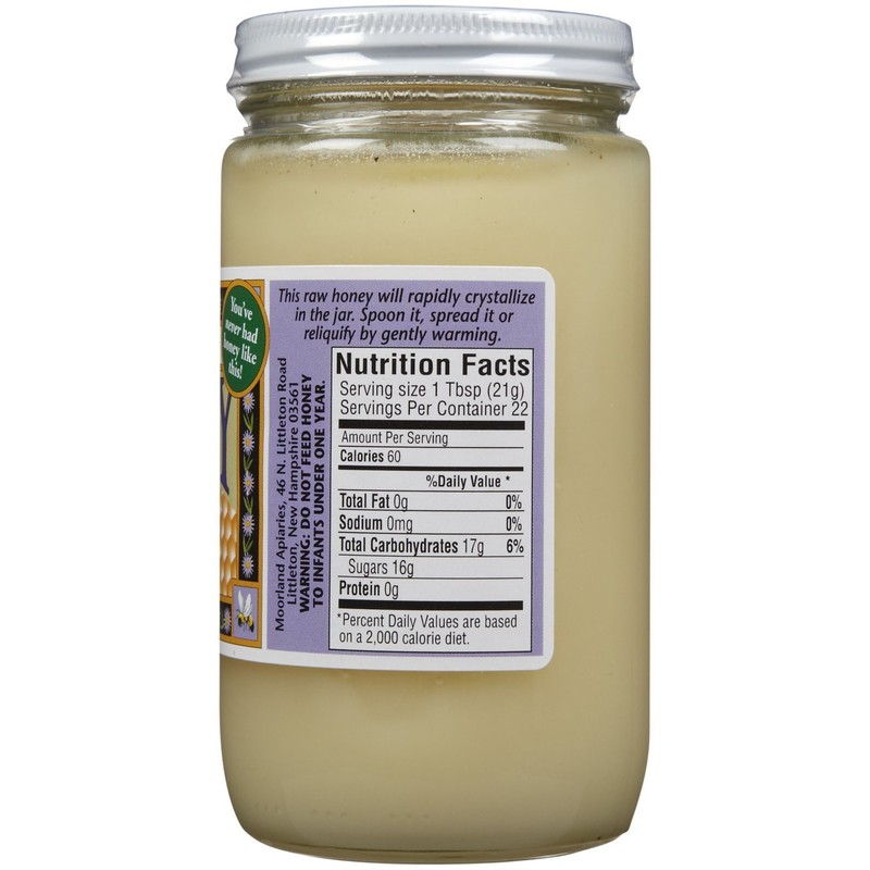 Moorland Honey In The Rough Honey, 16 oz