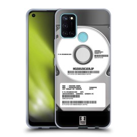 Head Case Designs Silber Hard Disk Drives Soft Gel Handyhülle Hülle kompatibel mit Realme 7i / C17