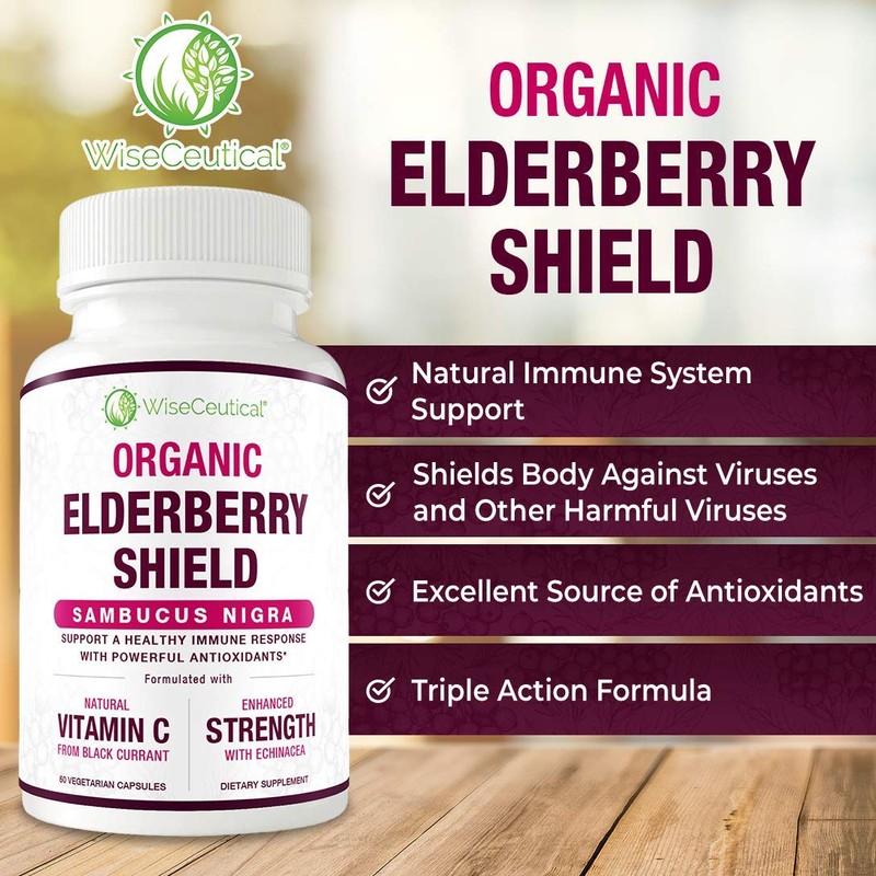 Max Strength USDA Organic Black Elderberry, Black Currant Extract &