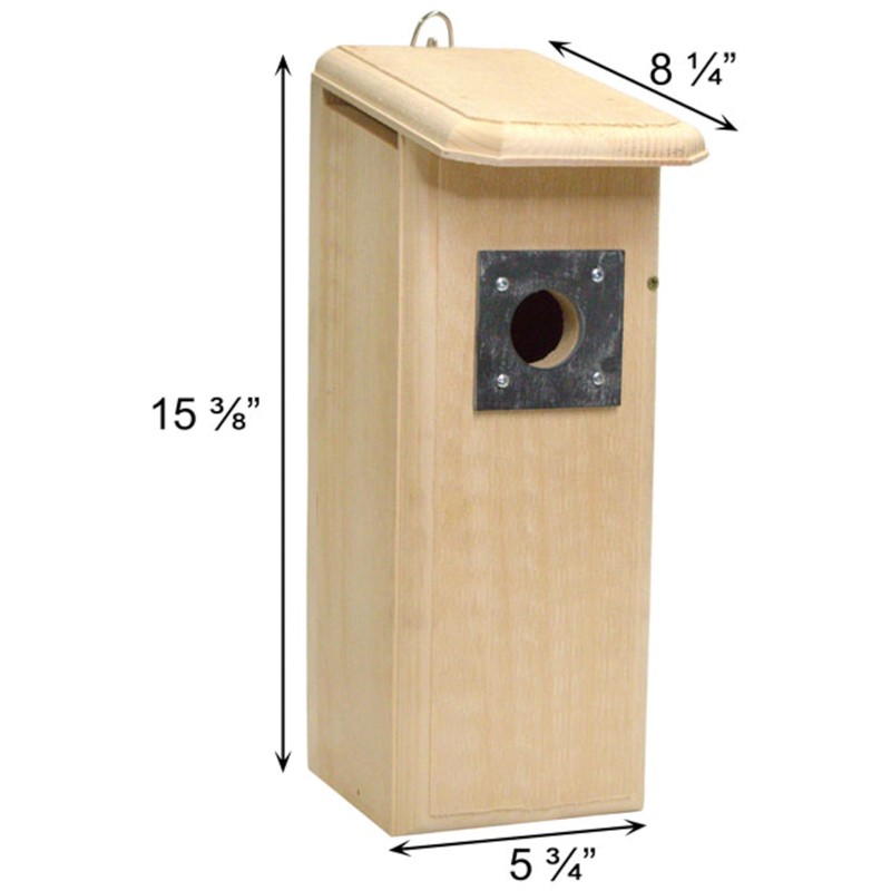 Mounted Downy Woodpecker Bird Nest House – Handcrafted in USA