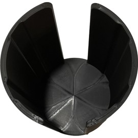 Mason Jar Lid Stack Organizer (Matte Black, Reg Mouth - Hexagon)