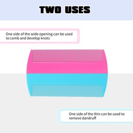 12pcs Double Sided Fine Tooth Comb, Head Hair Comb, Lice Combs, for Dandruff Removal, Relieve Itchy Scalp and Promote Healthy Hair, for Children and Adults(6 Colors)