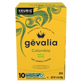 Gevalia Colombia Medium Roast K-Cup Coffee Pods, 10 ct Box