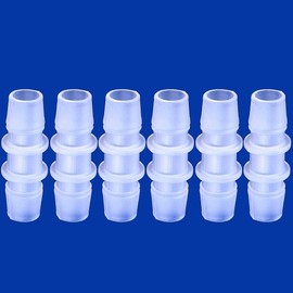 JoyTube Plastic hose Barb 1/2” pipe connectors Joint Splicer Mender Adapter Union Boat Water Air Aquarium O2 Fuel (pack of 6 )