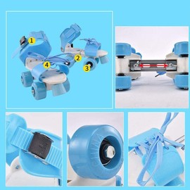 Generic Kids Roller Skates Adjustable Kids Roller Skates Double Row 4 Wheel Shoes Adjustable Size for Boys Girls, Professional Design, Safe Braking (Pink), Generick47npyaeso-10184333