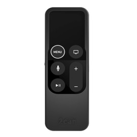2Can Smarty Case for Apple TV 4K Remote, Lost Apple TV Remote Finder, Shock Absorption, Protective Case (Black)
