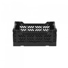 Ay-Kasa Folding Crate, Sturdy Folding Box, Plastic, Stackable, Black, Mini