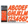 Stiffie Whip-One Electric Orange 3" Alpha-Numeric Registration Identification Numbers Stickers