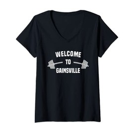 Damen Willkommen bei Gainsville - T-Shirt T-Shirt mit V-Ausschnitt