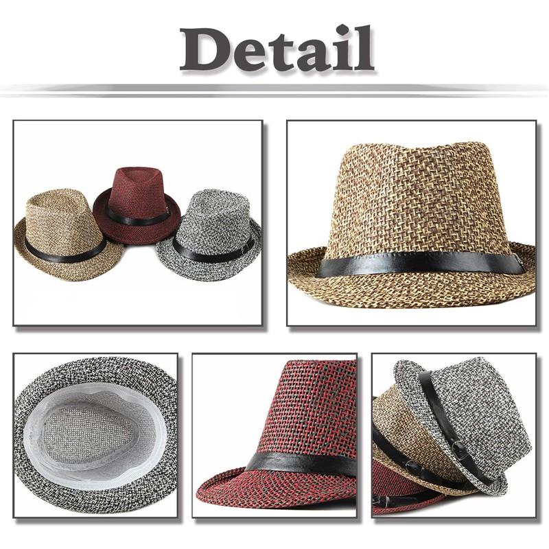 White Fang CZA296 Jazz Hat, Mesh Hat, Breathable, Simple, Stylish,