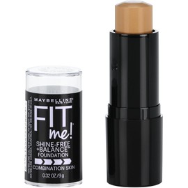 Maybelline New York Fit Me Shine-free + Balance Stick base de maquillaje, marfil clásico, 2 unidades, Beige Natural, 1 pieza