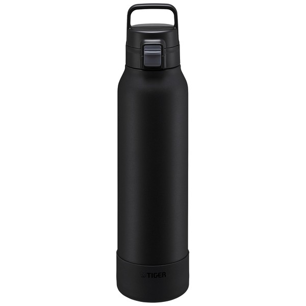 TIGER MTA-B150KK Tiger Water Bottle, 3.1 gal (1.5 L), Stainless Steel Bottle, Sports, Direct Drinking, Wide Mouth, Cold Insulation, Black