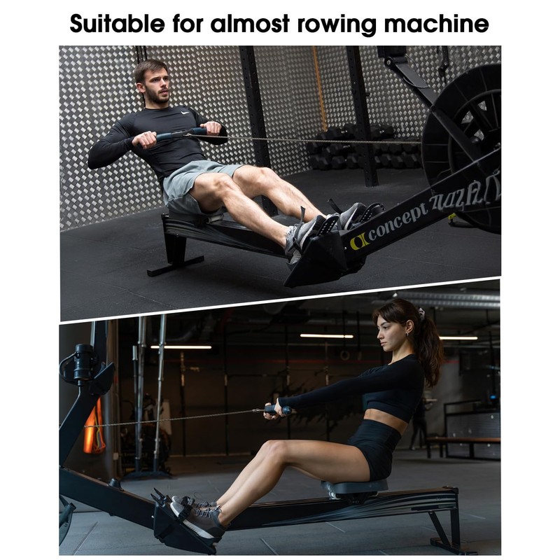 Rowing Machine Seat Cushion, Memory Foam Pad with Anti-Slip Straps