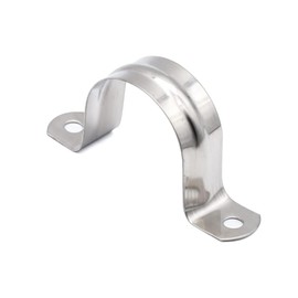 DOJA Barcelona Metal U-clamps, pack of 20, 20 mm pipe clamp, U-clamp, metal omega clamps, mounting clamp, pipe clamp, pipe holder, cable clamps, hose clamps