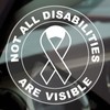 1 x D61 Sticker Not All Disabilities Are Visible Sign