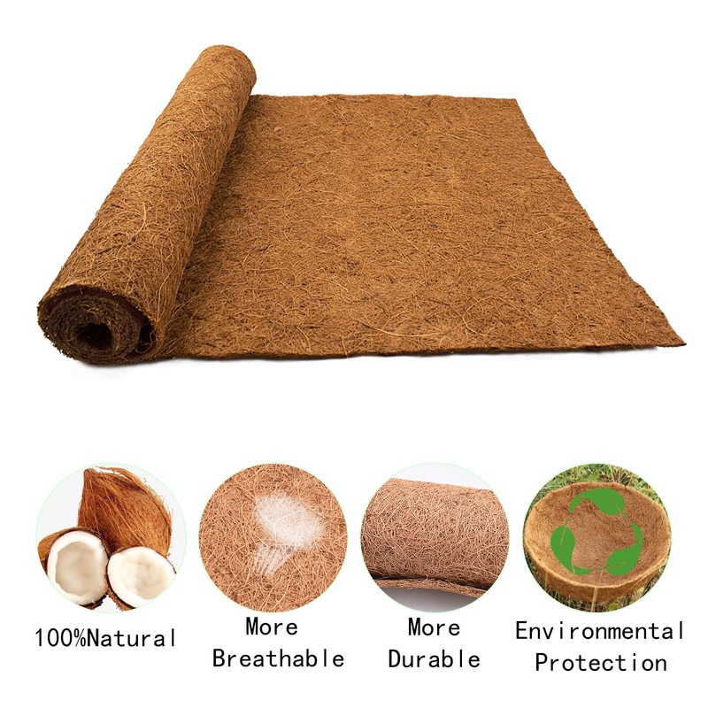 Fengaim Natural Coco Liner Roll, 4 Rolls 100cm*30cm/40" x 12"