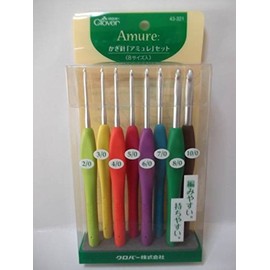 クロバー かぎ針「アミュレ」セット＆ジッパー付き かぎ針ケース 2点組