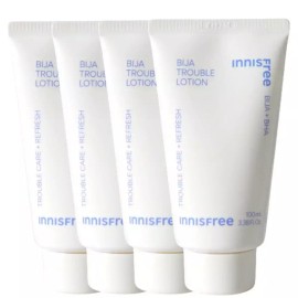 Innisfree 이니스프리 비자 트러블 로션 100ml x 4개 여드름피부 트러블피부 유수분밸런스 모공 각질 Innisfree Bijia Trouble Lotion 100ml x 4, Acne-Prone Skin, Troubled Skin, Moisturizing Balance, Pore Refining