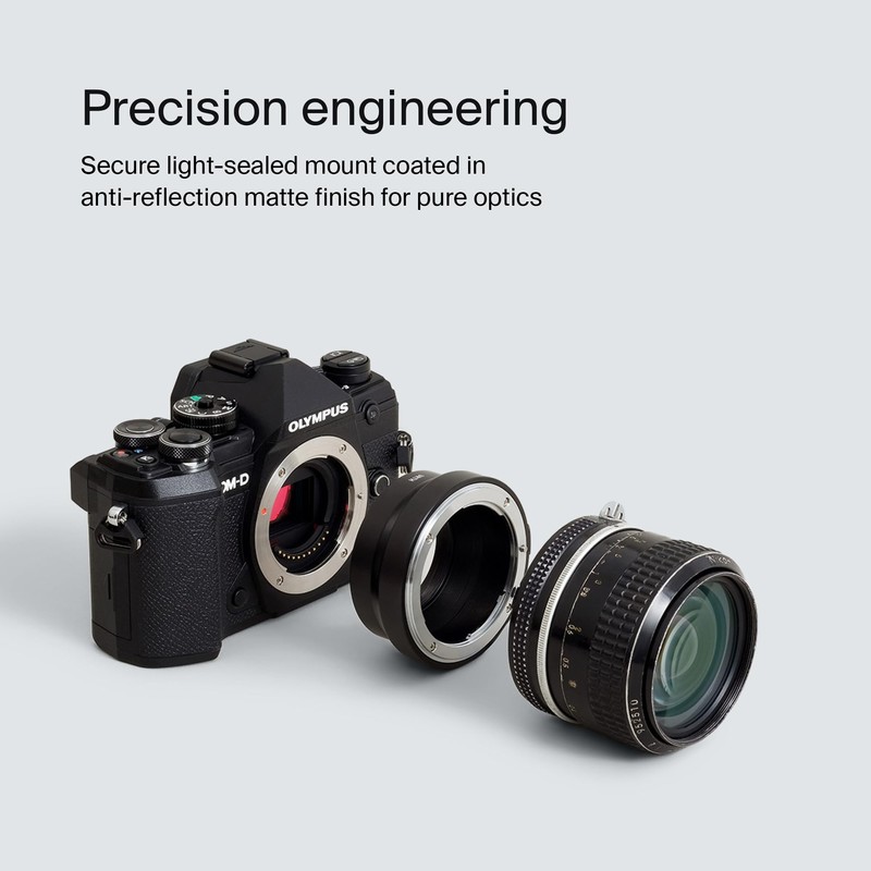 Urth Lens Adapter: Compatible with Nikon F Lens and Micro