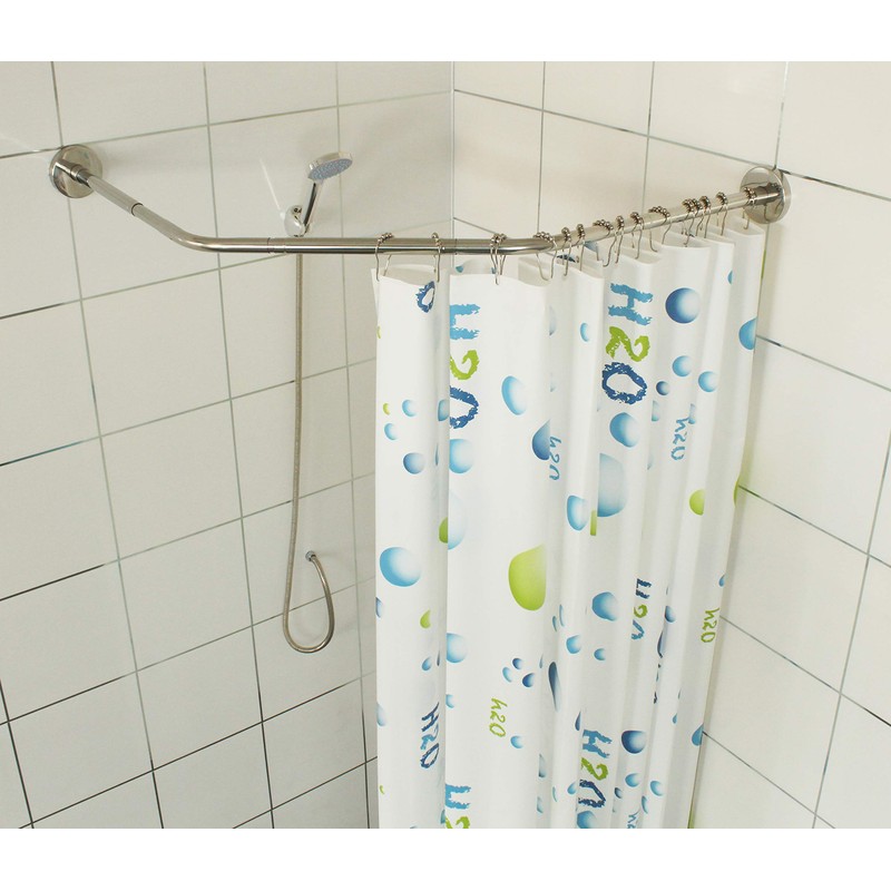 Sikaiqi Stretchable 304 Stainless Diamond Shaped Bathroom Bathtub Corner Shower