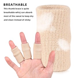 ZEPOHCK 10 Pcs Finger Sleeve Brace Split Protector for Finger Support Compression, Finger Protection for Basketball Tennis and All Sports (Beige)