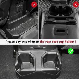 Auovo Auto Cup Holder Inserts Coaster Fit for 2018-2023 Wrangler JL JLU 2020-2023 Gladiator JT Cup Mat Pad Interior Decoration Accessories (4 Pcs Kit) (Red JL, for deep Rear Cup Holders)