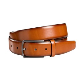 Fenix New York Men's Belt in Various Colours, Size 80 cm to 125 cm, Nickel-Free Buckle 35 mm Wide, Sustainable, Shortenable & Adjustable Men's Belt, Perfect for Suit & Jeans, Desert Cognac