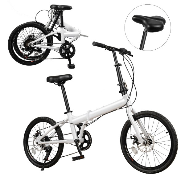 Unbranded 20" Folding Bike with 7 Speed Gears and Disc
