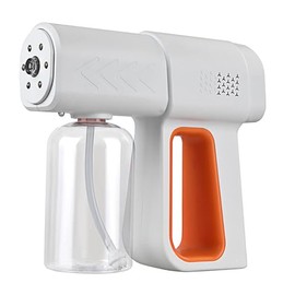 Atomizer Sprayer, Rechargeable Nano Mist Sprayer Gun with Blue Light, Portable Electrostatic ULV Fogger Machine, Cordless Handheld Atomizing Spray Device for Home, Office, Car & Barber Salon