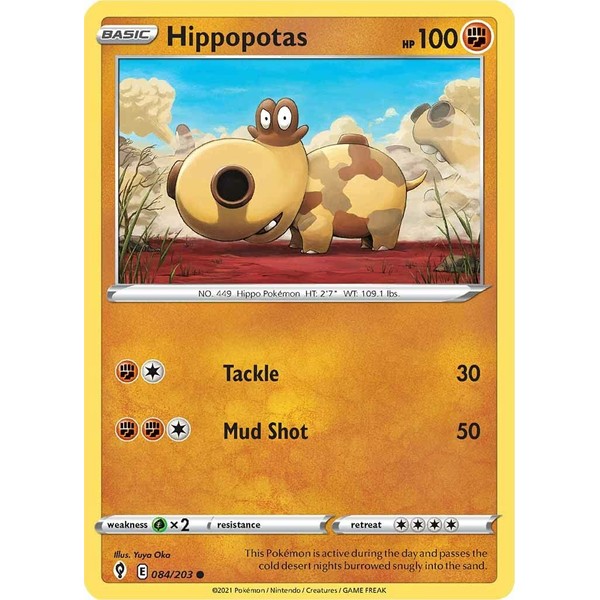 Hippopotas - 084/203 - Common - Sword & Shield -