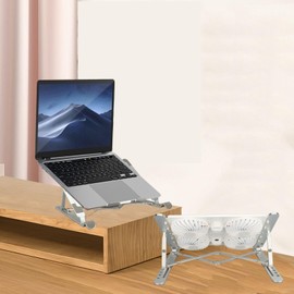 Laptop Stand with Cooling Fan, Foldable Portable Computer PC Notebook Gaming Laptop Fan, Ergonomic Design, Aluminum Alloy, Sturdy and Stable, for Laptops, Tablets, Projectors