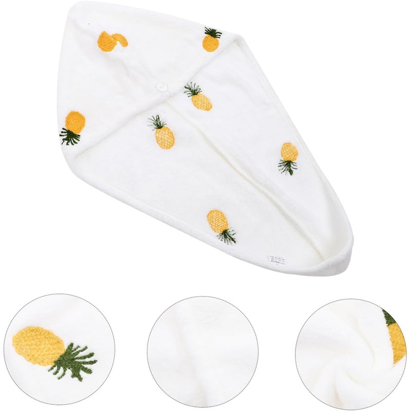 Mikinona Toalla Cabellera Cómoda Envoltura Cabello Doble Capa Toalla Baño