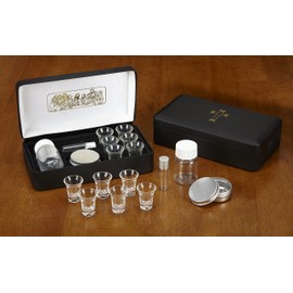 Last Supper Metal Hinged Portable Communion Set