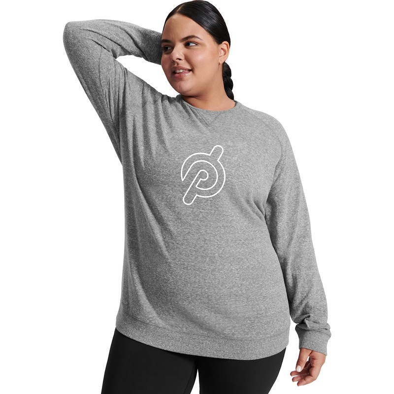 Peloton Standard Raglan Pullover, Heather Grey