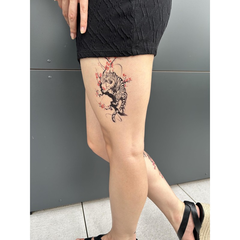 JAP6 Temporary Phoenix Tattoo Fox Tattoo Tiger Tattoo Dragon Tattoo