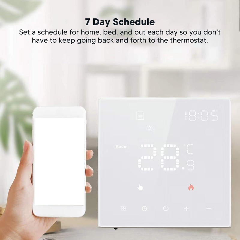 Smart Home Thermostat White Color Touch Digital Thermostat for Home