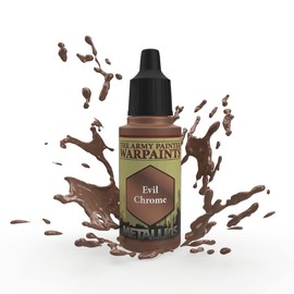The Army Painter Evil Chrome Warpaint - Acrylic Non-Toxic Heavily Pigmented Water Based Paint for Tabletop Roleplaying, Boardgames, and Wargames Miniature Model Painting