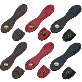 6 Sets Buttons Clasp Gourd Shape Leather Snap Replacement Fastener for Purse Making Handbag