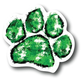 Green Pet Paw Colorful Refrigerator Magnet | UV Printed 4-Inch Kitchen Decor Accessory Featuring Stunning Design | Love Pet Paw Dog Cat Family Pets Pig Lover Animal Granddog Trainer CSM1529