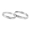 1 Pair Couple Rings Silver Men Women Finger Ring Accessory