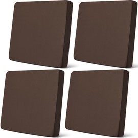 Newwiee Set of 4 Stretch Cushion Covers Sofa Couch Seat Chair Slipcovers Outdoor Patio Waterproof Cushion Covers Replacement Cushion Covers Furniture Protector for Pets(Seat Cover,Dark Coffee)