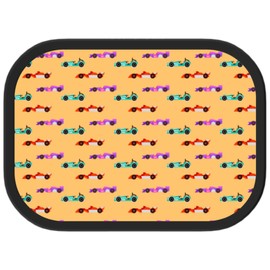 Mepal Lunch Box for Children - Bento Lunch Box - Racing Car - Lunch Box with Bento Compartment & Fork - Meal Prep Box Clip Closure - BPA Free & Dishwasher Safe - 750 ml - Small Racing Cars