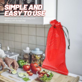 UPKOCH 25 Pack Mesh Onion Bags, 19.26" x 10.61" Reusable Produce Bags, Breathable Vegetable Storage Net Bags with Drawstring for Onions, Potatoes, Citrus, Crawfish