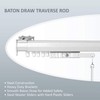 A&F Rod Décor - Baton Draw White Traverse 66-120 inch