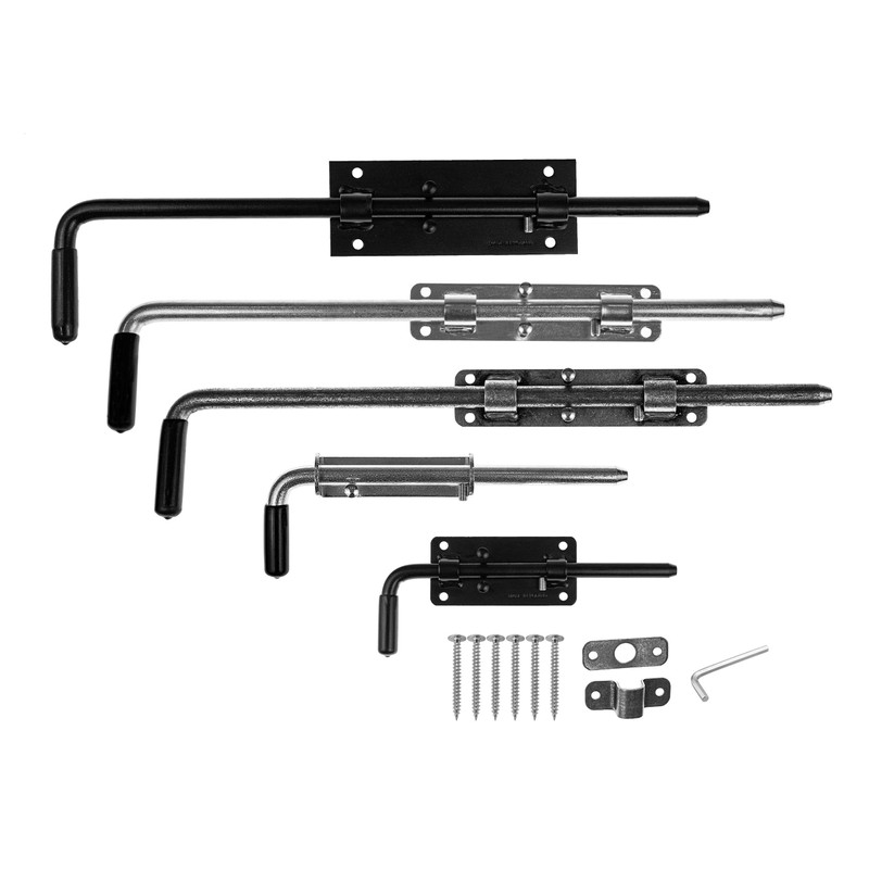 Gal Industrial Gate Latch Black 220 mm Door Bolt Bolt