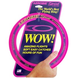 Frisbee Aeroby Sprint Ring | Flying Disc Under Elementary School Students are the perfect compact size, easy to throw and play (Pink)